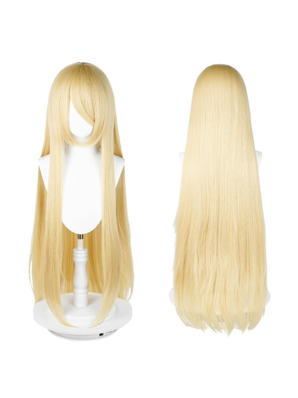 Women's Blonde 100 Cm Heat Resistant Universal Straight Costume Long Wigs